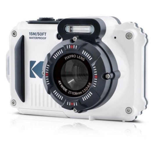 Fotocamera Kodak Pack PIXPRO WPZ2 16MP WiFi Impermeabile 15m Bianca