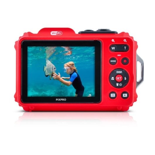 Kodak Pack PIXPRO WPZ2, wasserdichte Digitalkamera, 15 m, 16 MP, WLAN, Rot + 1 SD-Karte mit 16 GB