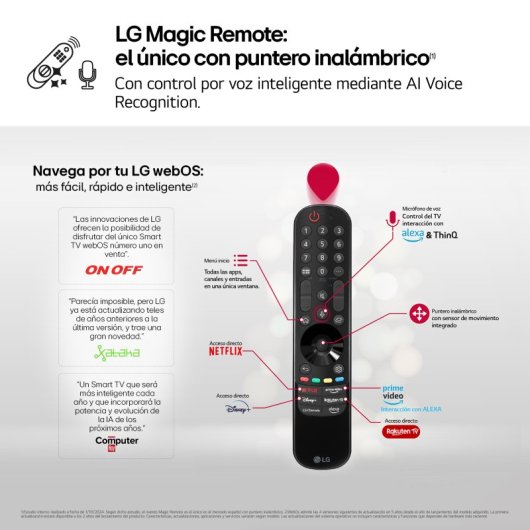 LG OLED77C46LA 77" OLED evo AI UltraHD 4K HDR10 Reacondicionado
