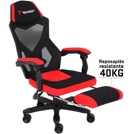 Tempest AeroGamer Silla Gaming con Tela Transpirable Roja