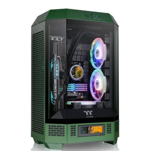 Thermaltake The Tower 300 Racing Green Micro Tower MATX Cristal Templado USB-C Verde