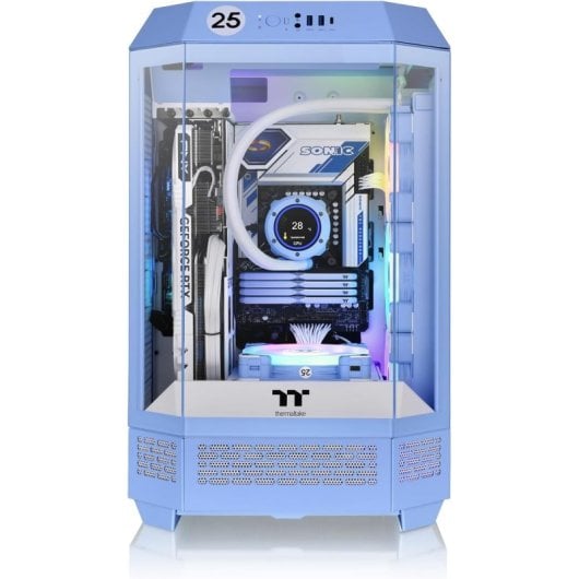 Thermaltake The Tower 300 Hydrangea Blue Micro Tower MATX Cristal Templado USB-C Azul