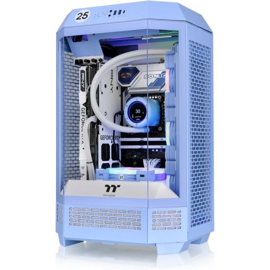 Thermaltake The Tower 300 Hydrangea Blue Micro Tower MATX Cristal Templado USB-C Azul