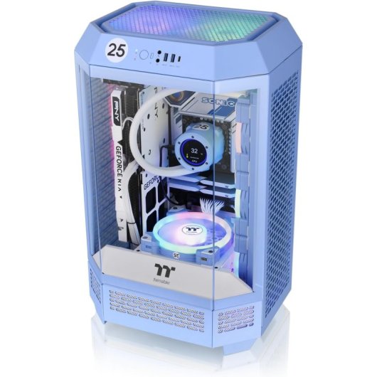 Thermaltake The Tower 300 Hydrangea Blue Micro Tower MATX Cristal Templado USB-C Azul