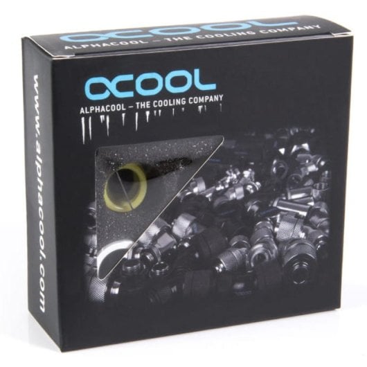 Alphacool Eiszapfen PRO 16mm HardTube Pack de 6 Racores G1/4 Blancos