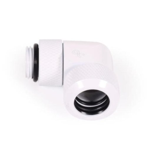 Alphacool Eiszapfen 16mm HardTube Racor de Compresión Giratorio 90º G1/4 Blanco