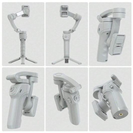 Klack M01 Estabilizador Gimbal de 3 Ejes con Luz de Relleno