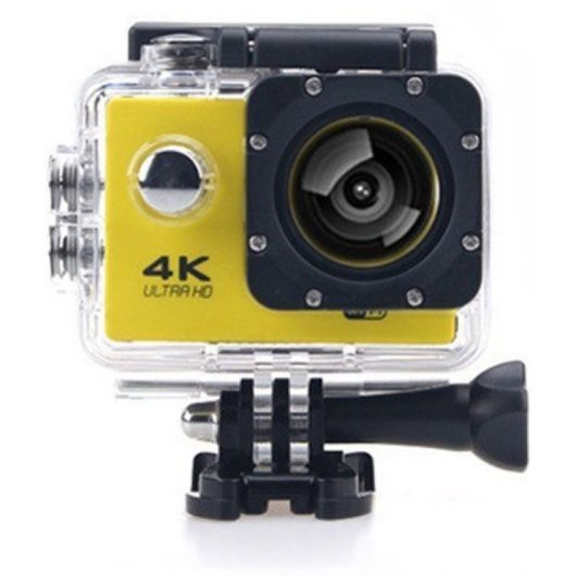 Kinsi D800 Cámara Deportiva 4K Wifi Amarilla