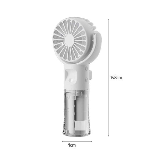 Klack F4 Mini Ventoinha de Mão com Pulverizador de Água USB Branca