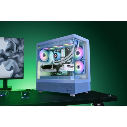 Thermaltake View 270 TG Hydrangea Blue Mid Tower Cristal Templado USB-C Azul