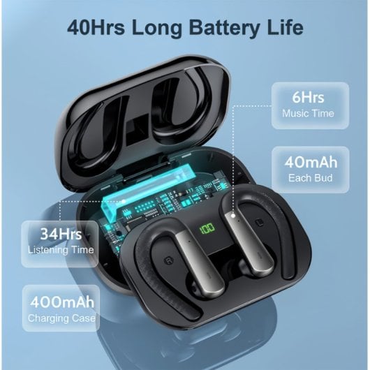 Klack Tws-x13 Auriculares Deportivos Bluetooth con Micrófono Negros