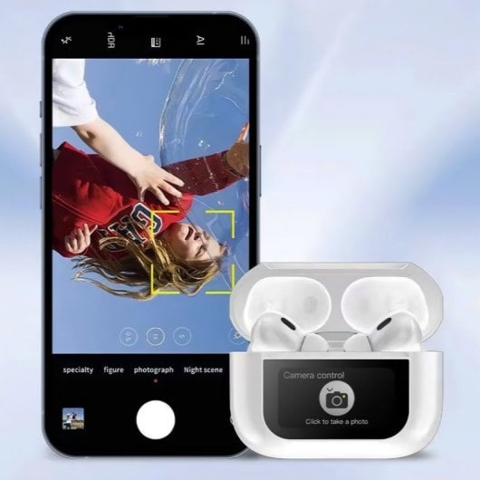 Klack Z90 Pro Auriculares Bluetooth com Ecrã Tátil e Cancelamento de Ruido Ativo Brancos