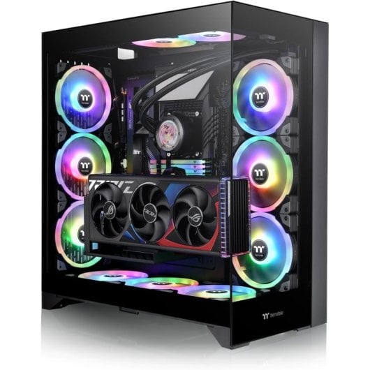 Thermaltake CTE E600 MX ARGB Black Mid Tower EATX Cristal Templado USB-C Negra