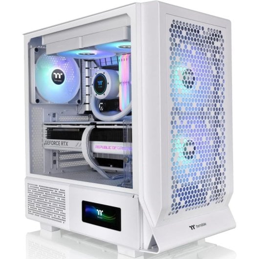 Thermaltake Ceres 330 TG ARGB Snow Mid Tower ATX Cristal Templado USB-C Blanca