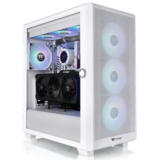 Thermaltake S250 TG ARGB Snow Midi Tower ATX Cristal Templado USB 3.0 Blanca