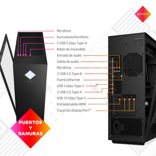 HP Omen 25L GT15-1077NS Intel Core i5-13400F/16GB/512GB SSD/RTX 4060 Ti
