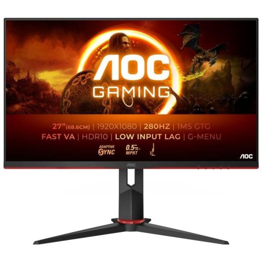 Monitor AOC 27G2ZN3/BK 27" FullHD 280Hz Fast VA 0,5ms HDR10
