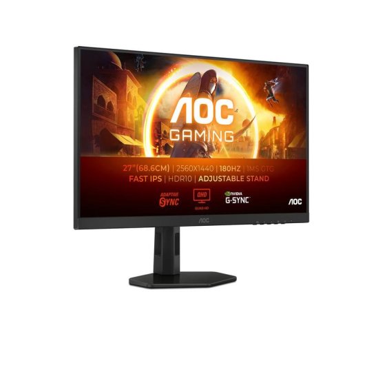 Monitor AOC Q27G4XF 27" QHD 180Hz Fast IPS HDR10 FreeSync Altura Ajustável 1ms