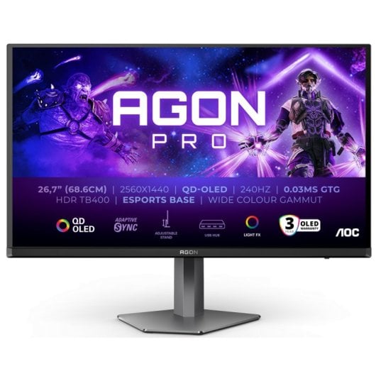 AOC AGON AG276QZD2 26.7" QD-OLED QHD 240Hz 0.03ms HDR 400 Adaptive Sync