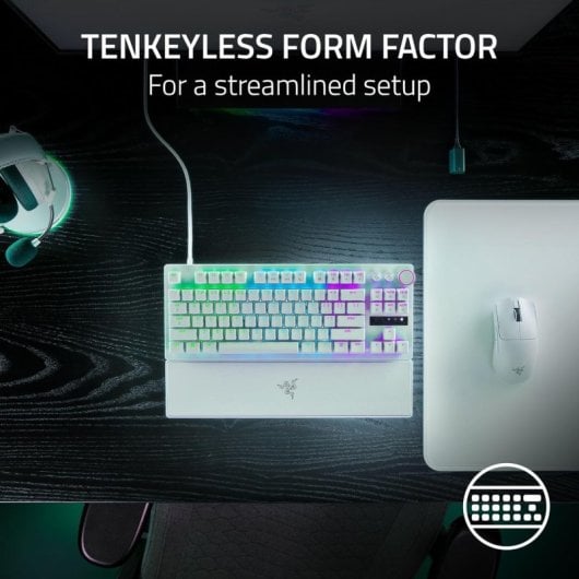 Razer Huntsman V3 Pro TKL Teclado Mecánico Gaming Switch Analog Optical Gen2 Blanco Layout USA