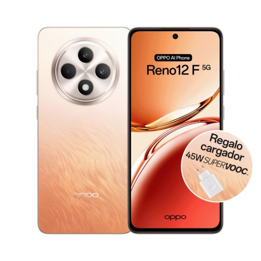 OPPO Reno12 F 5G 16GB(8GB+8GB)/256GB Naranja Libre + Cargador 45W