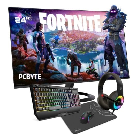 PCBYTE Fractal Pc Intel Core i5-11400F/32GB/1TB SSD/GTX 1650 + Monitor 24" FullHD + Combo Gaming