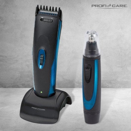 Haarschneider ProfiCare PC-HSM/R 3052 3-in-1 Set, Akku/Netz, Schwarz-Blau, Präzisionstrimmer