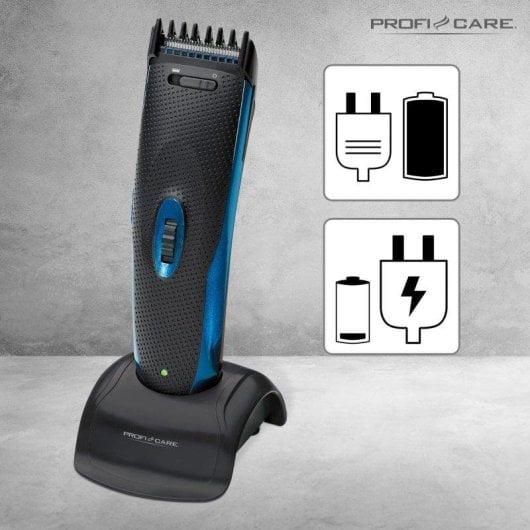 Haarschneider ProfiCare PC-HSM/R 3052 3-in-1 Set, Akku/Netz, Schwarz-Blau, Präzisionstrimmer