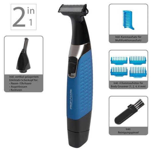 Tondeuse Nez et Oreilles ProfiCare BHT 3074 Sans Fil Étanche 4 Longueurs