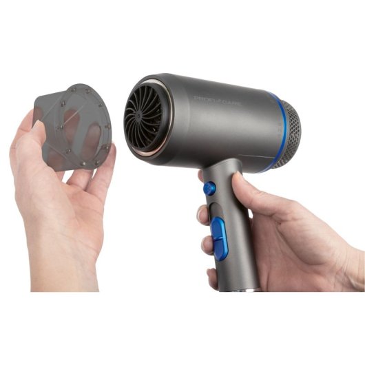 Asciugacapelli professionale Proficare Ht 3082 Ionic, design a tubo, illuminazione a LED, 3 livelli di temperatura