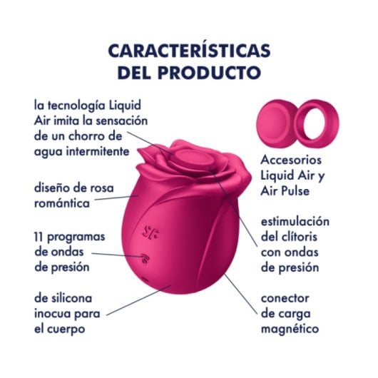 Satisfyer Pro 2 Classic Blossom Vibrador com Ondas de Pressão Sem Contacto Rosa