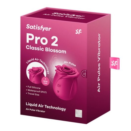 Satisfyer Pro 2 Classic Blossom Vibrador com Ondas de Pressão Sem Contacto Rosa