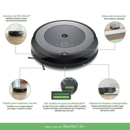 Aspirateurs Robots et Laveur iRobot Roomba Combo i5+ avec en plus une station de vidage automatique Navigation intelligente Succion 10x Filtres HEPA Assistant vocal