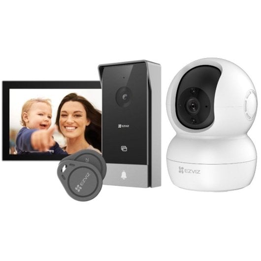 EZVIZ Pack HP5 Videoportero Inteligente + TY2 Cámara de Vigilancia IP WiFi 1080p