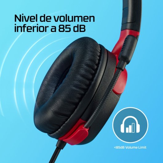HyperX Cloud Mini Auriculares Gaming para Niños 85dB Negro