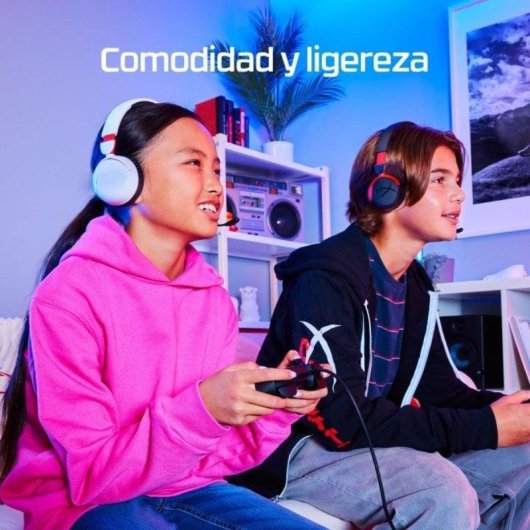 Casque HyperX Cloud Mini filaire 3,5 mm gaming enfant avec ANC noir