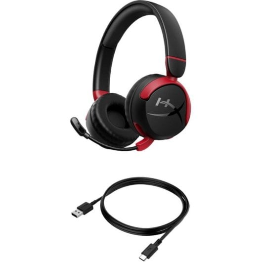 Auriculares HyperX Cloud Mini Wireless Bluetooth Gaming Crianças, microfone, preto