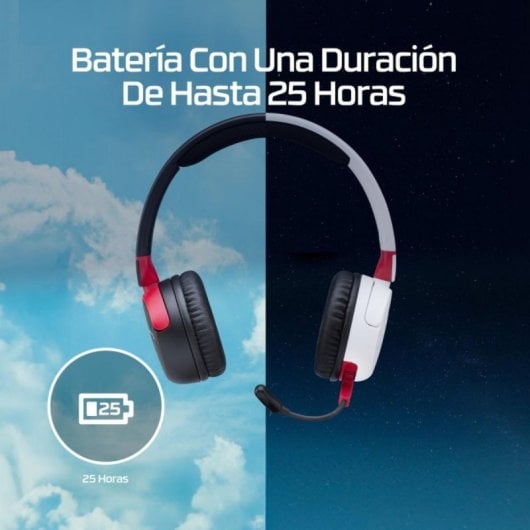 Auriculares HyperX Cloud Mini Wireless Bluetooth Gaming Crianças, microfone, preto