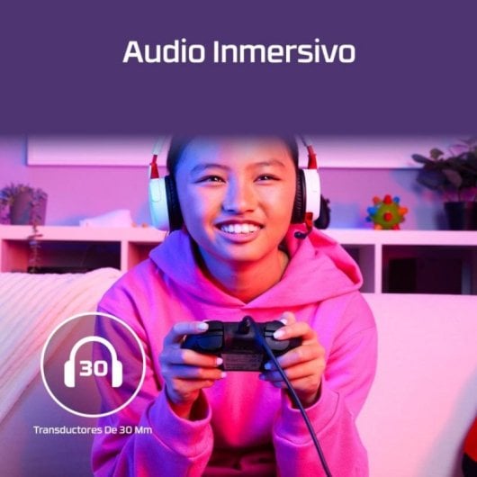 Auriculares HyperX Cloud Mini Inalámbricos Bluetooth Gaming Crianças 85 dB com Microfone Brancos