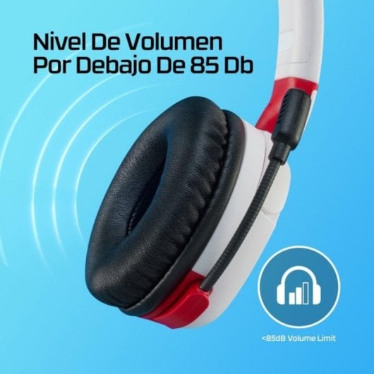 Auriculares HyperX Cloud Mini Inalámbricos Bluetooth Gaming Crianças 85 dB com Microfone Brancos