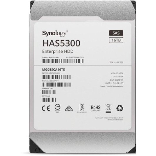Disco Duro Synology HAS5300 12TB HDD SAS 12 Gbit/s 7200rpm 256MB Caché