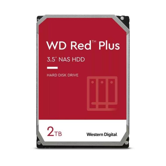 Disco Duro Western Digital Red Plus 2TB 3.5 SATA 5400rpm 64MB NAS