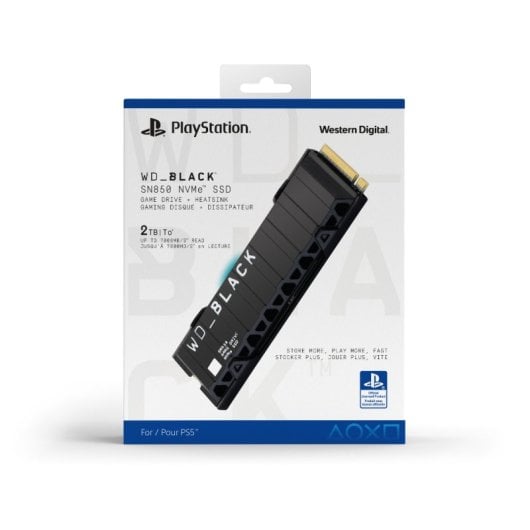 WD Black SN850 2TB SSD M.2 2280 PCIe Gen4 x4 NVMe com Licença Oficial para PS5