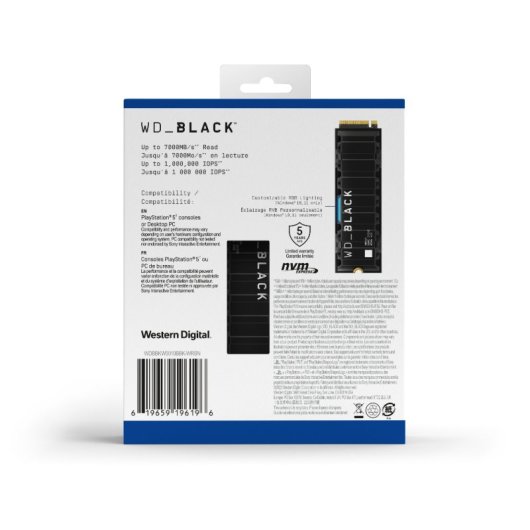WD_Black SN850 1 TB NVMe SSD – Offizielle Lizenz für PS5-Konsolen – bis zu 7000 MB/s