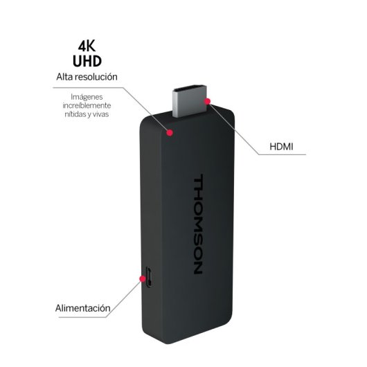 Thomson Streaming Stick 145G UltraHD 4K HDMI Google TV / Dolby Atmos / Dolby Digital+ / WiFi