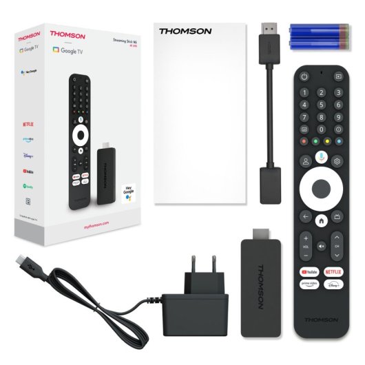 Thomson Streaming Stick 145G UltraHD 4K HDMI Google TV / Dolby Atmos / Dolby Digital+ / WiFi