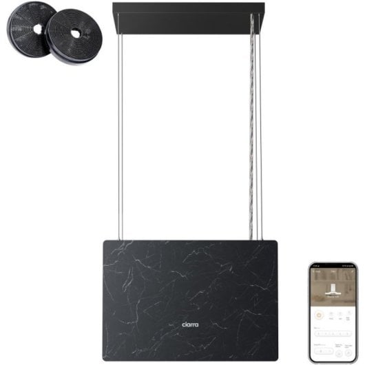 Ciarra AW4850GB Hotte Pinnacle Island 48 cm A+++ Marbre Noir