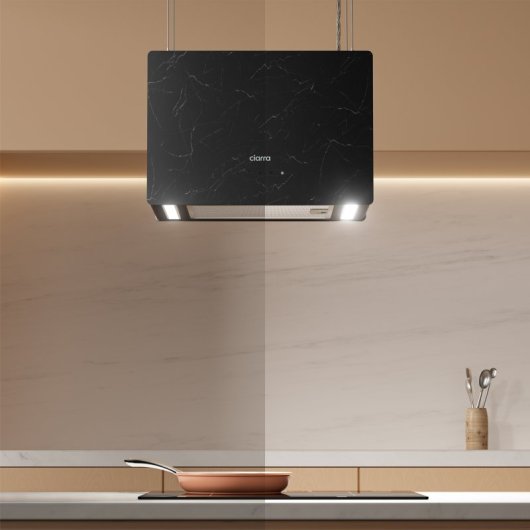 Ciarra AW4850GB Hotte Pinnacle Island 48 cm A+++ Marbre Noir