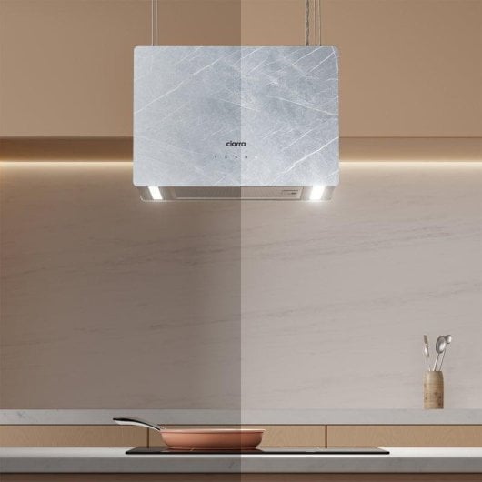 Campana extractora Ciarra AW4850W Recirculação Ilha 48cm LED UV Wi-Fi