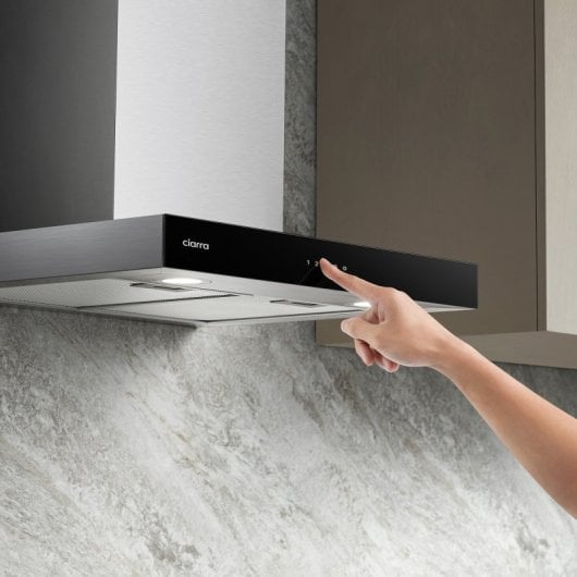 Ciarra AW6102S Hotte aspirante décorative linéaire 60 cm A+++ Acier inoxydable